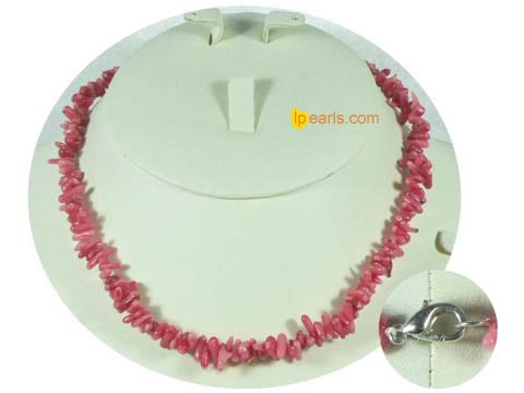 red megranate color branch coral necklace with some discount